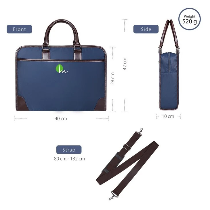 Notebook computer briefcase with handle